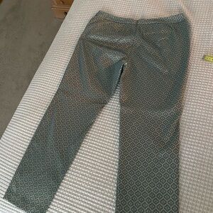 Worthington Teal and Gold Patterned Pants